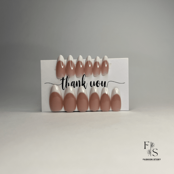 Pink French Nails (12Pcs)